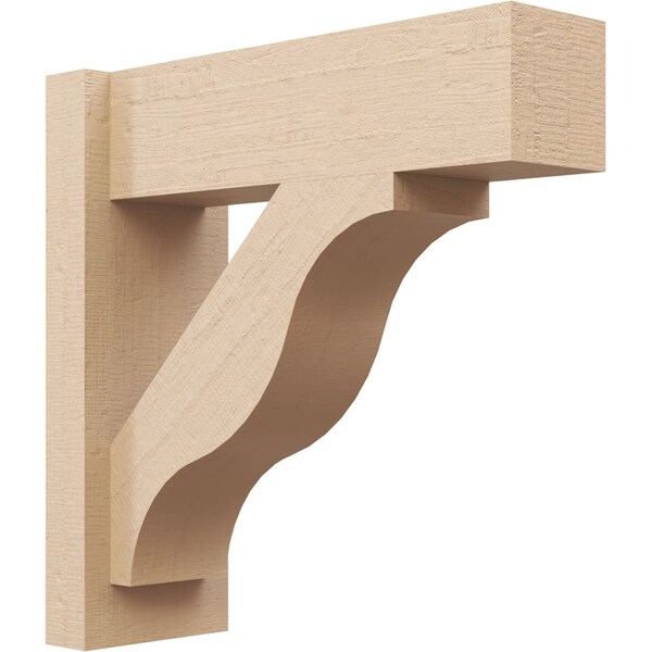 Ekena Millwork 6-in W x 18-in D x 18-in H Funston Block Rough Cedar Woodgrain TimberThane Outlooker, Primed Tan OUTUR060X18X18FST44RCPR - main